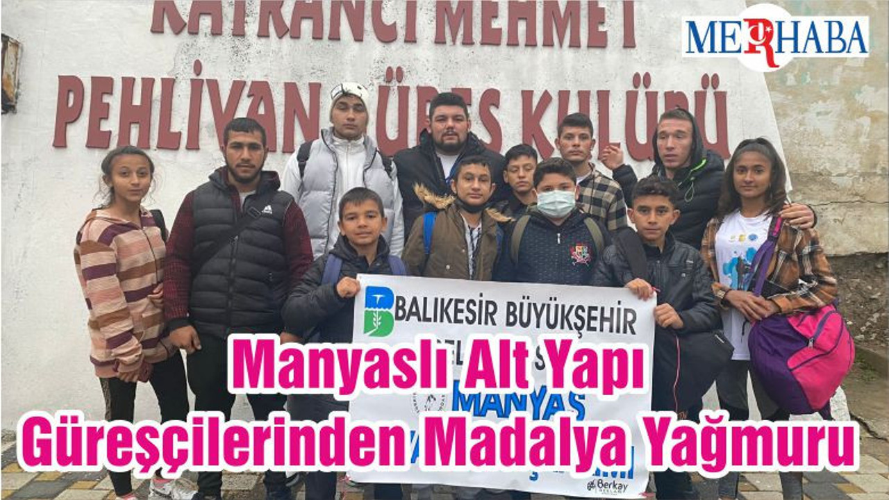 Manyaslı Alt Yapı Güreşçilerinden Madalya Yağmuru