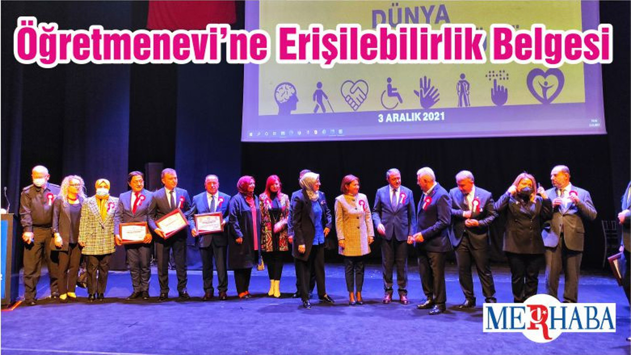 Öğretmenevi’ne Erişilebilirlik Belgesi