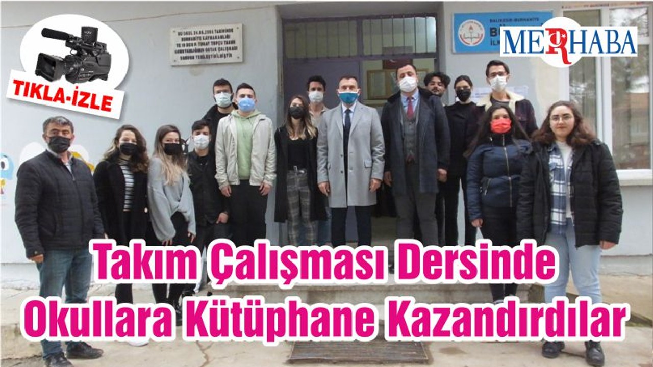 Takım Çalışması Dersinde Okullara Kütüphane Kazandırdılar