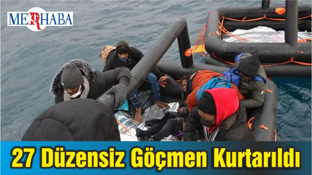 Balıkesir Açıklarında 27 Düzensiz Göçmen Kurtarıldı