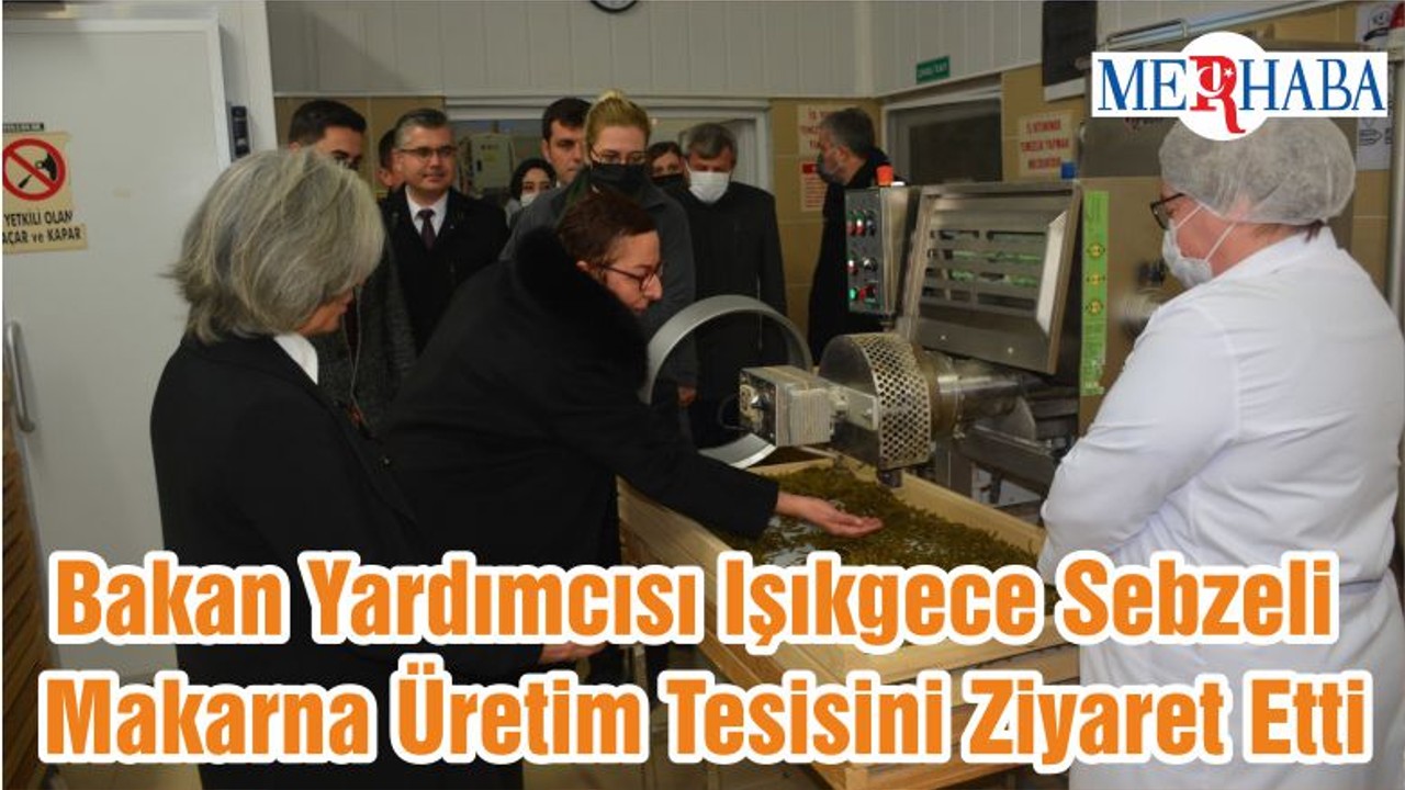 Bakan Yardımcısı Işıkgece Sebzeli Makarna Üretim Tesisini Ziyaret Etti