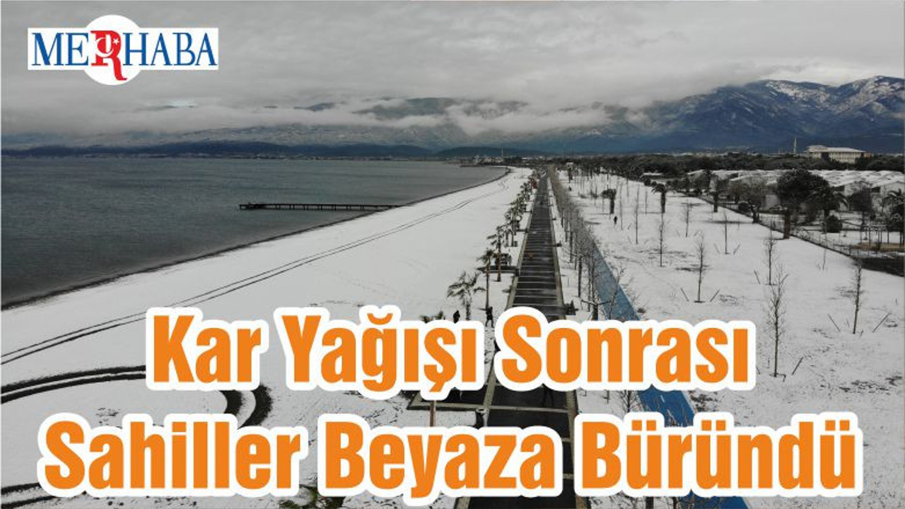 Kar Yağışı Sonrası Sahiller Beyaza Büründü