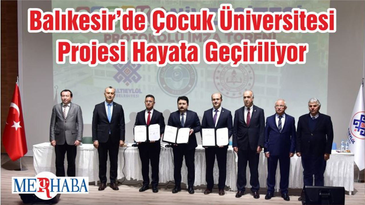 Balıkesir’de Çocuk Üniversitesi Projesi Hayata Geçiriliyor