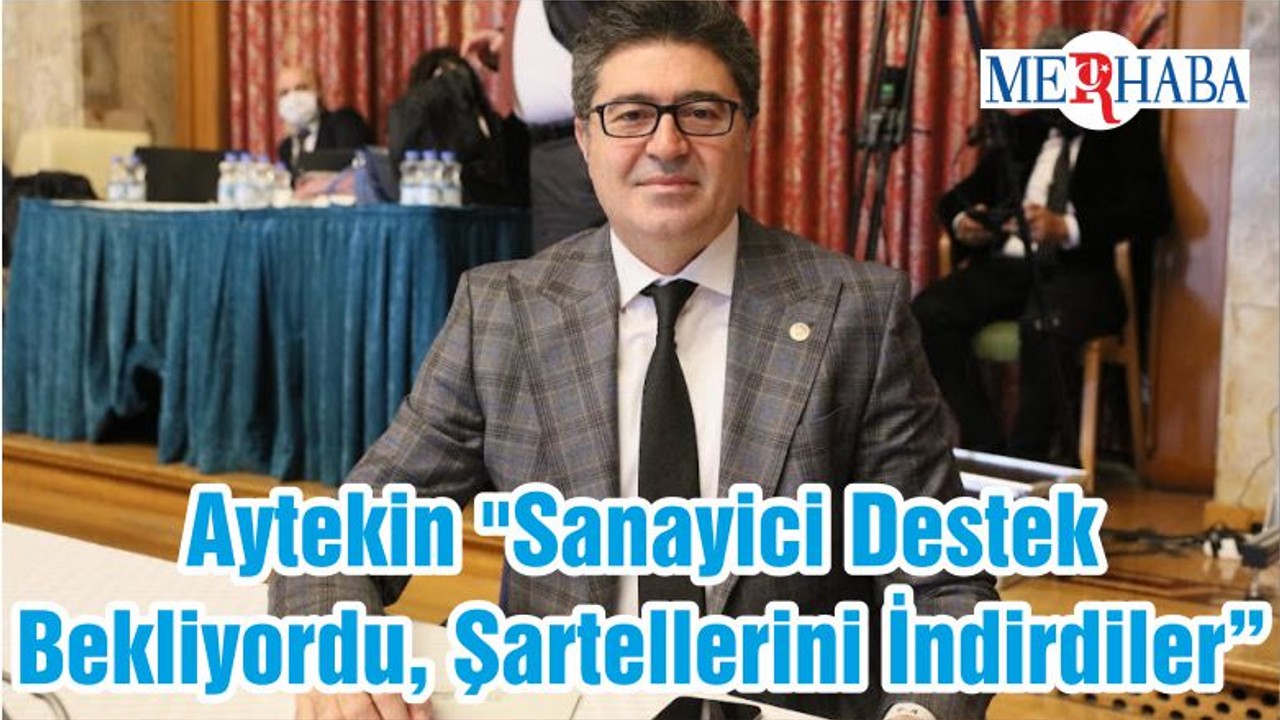 Aytekin "Sanayici Destek Bekliyordu, Şartellerini İndirdiler"