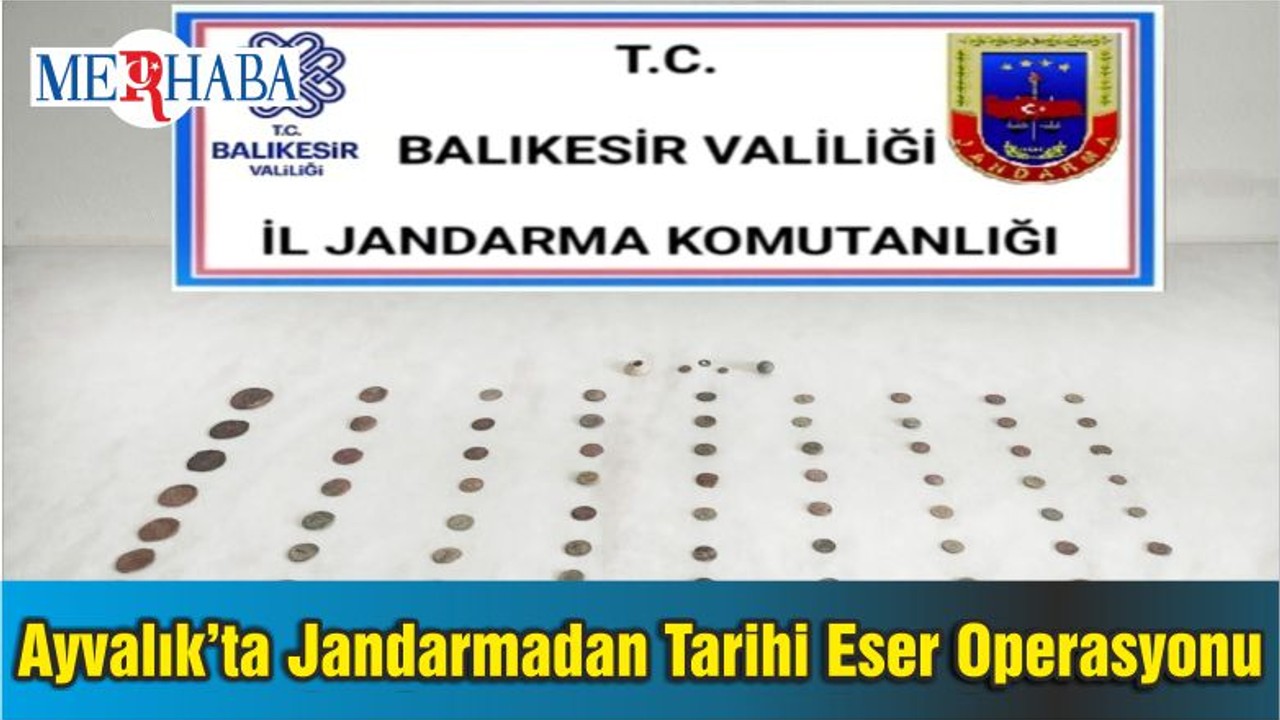 Ayvalık’ta Jandarmadan Tarihi Eser Operasyonu