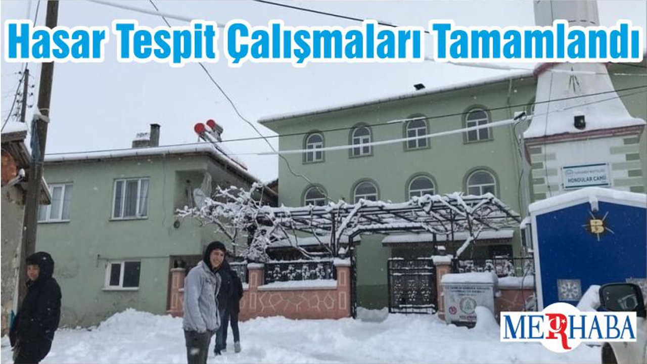 Hasar Tespit Çalışmaları Tamamlandı