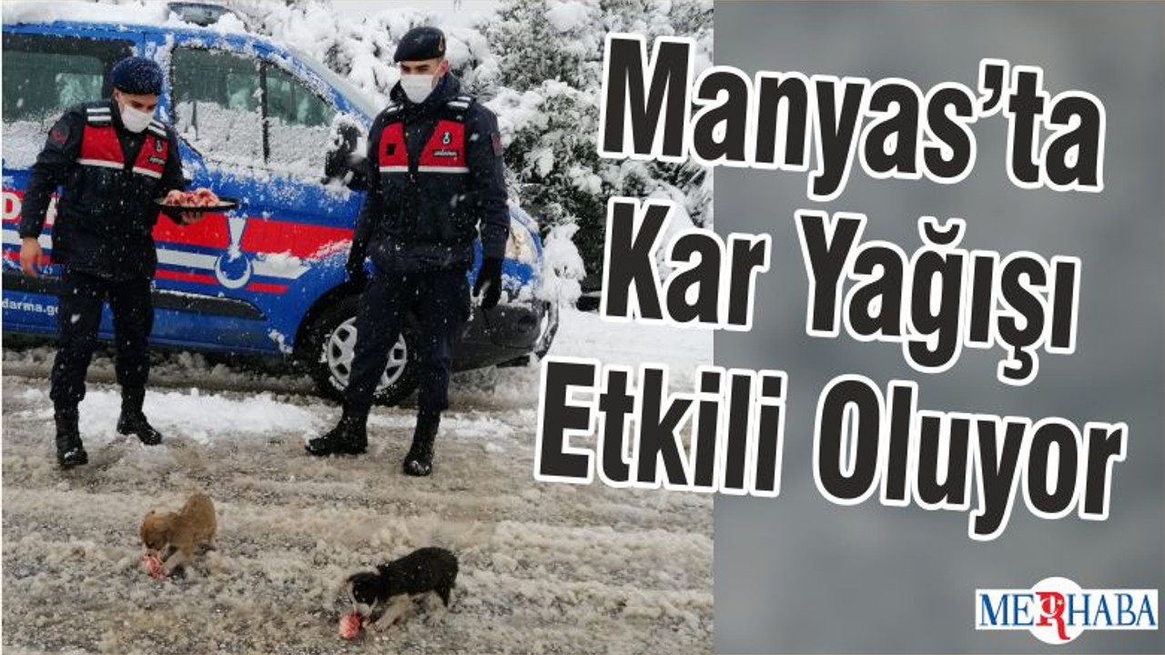 Manyas’ta Kar Yağışı Etkili Oluyor