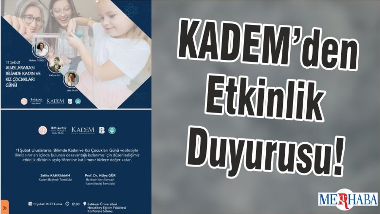 KADEM’den Etkinlik Duyurusu!