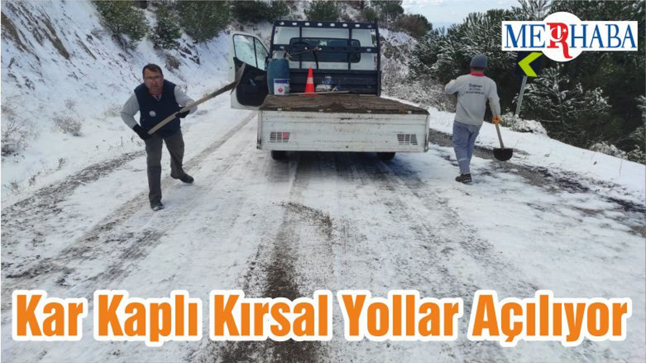 Kar Kaplı Kırsal Yollar Açılıyor