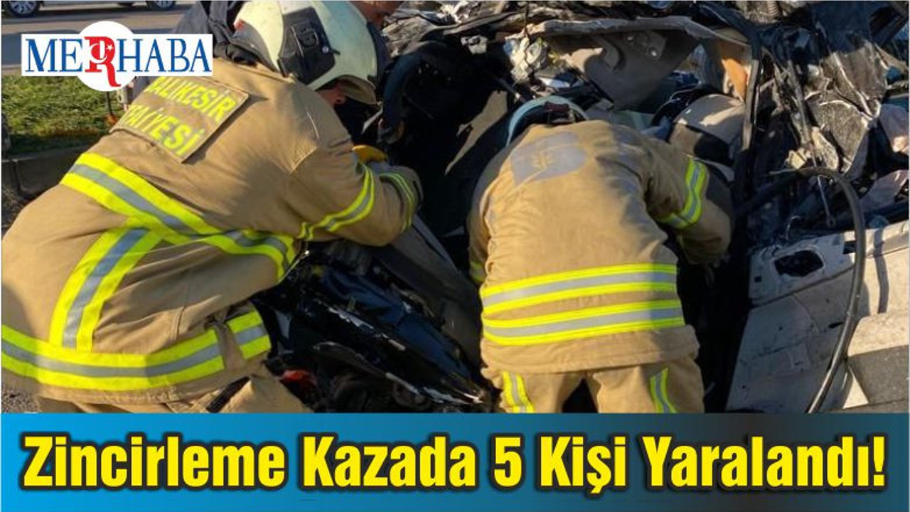 Zincirleme Kazada 5 Kişi Yaralandı!