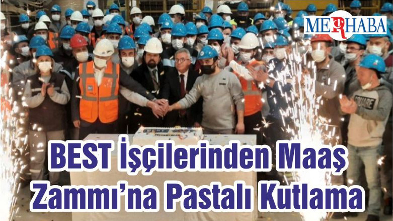 BEST İşçilerinden Maaş Zammı’na Pastalı Kutlama