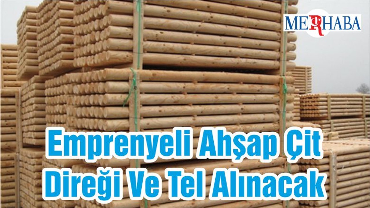 Emprenyeli Ahşap Çit Direği Ve Tel Alınacak