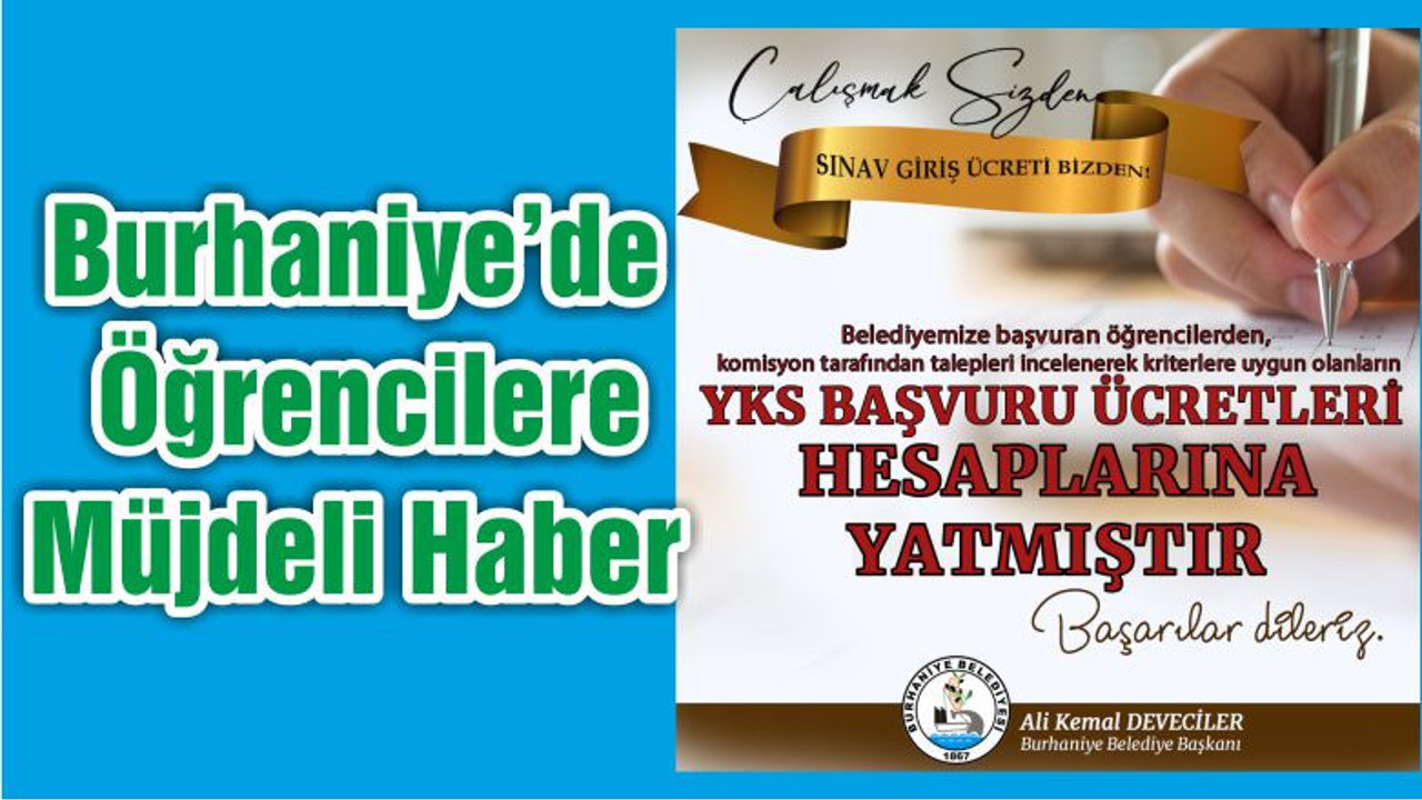 Burhaniye’de Öğrencilere Müjdeli Haber
