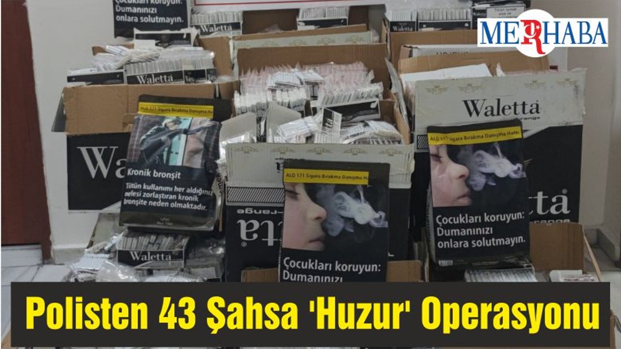 Balıkesir'de Polisten 43 Şahsa 'Huzur' Operasyonu