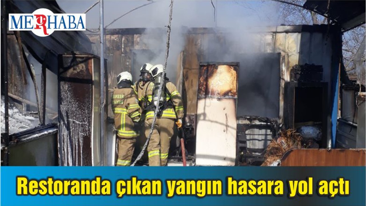 Erdek'te restoranda çıkan yangın hasara yol açtı