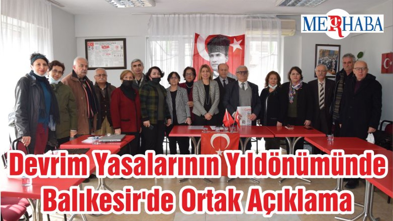 Devrim Yasalarının Yıldönümünde Balıkesir'de Ortak Açıklama