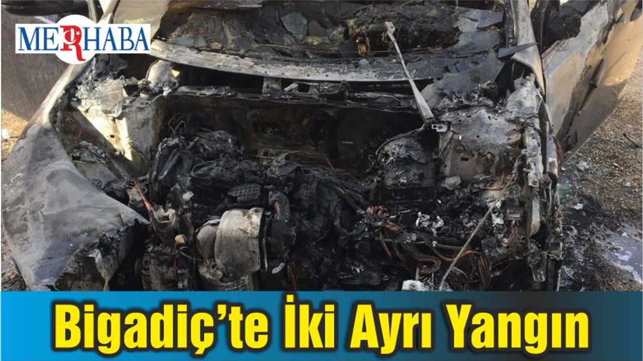 Bigadiç’te İki Ayrı Yangın