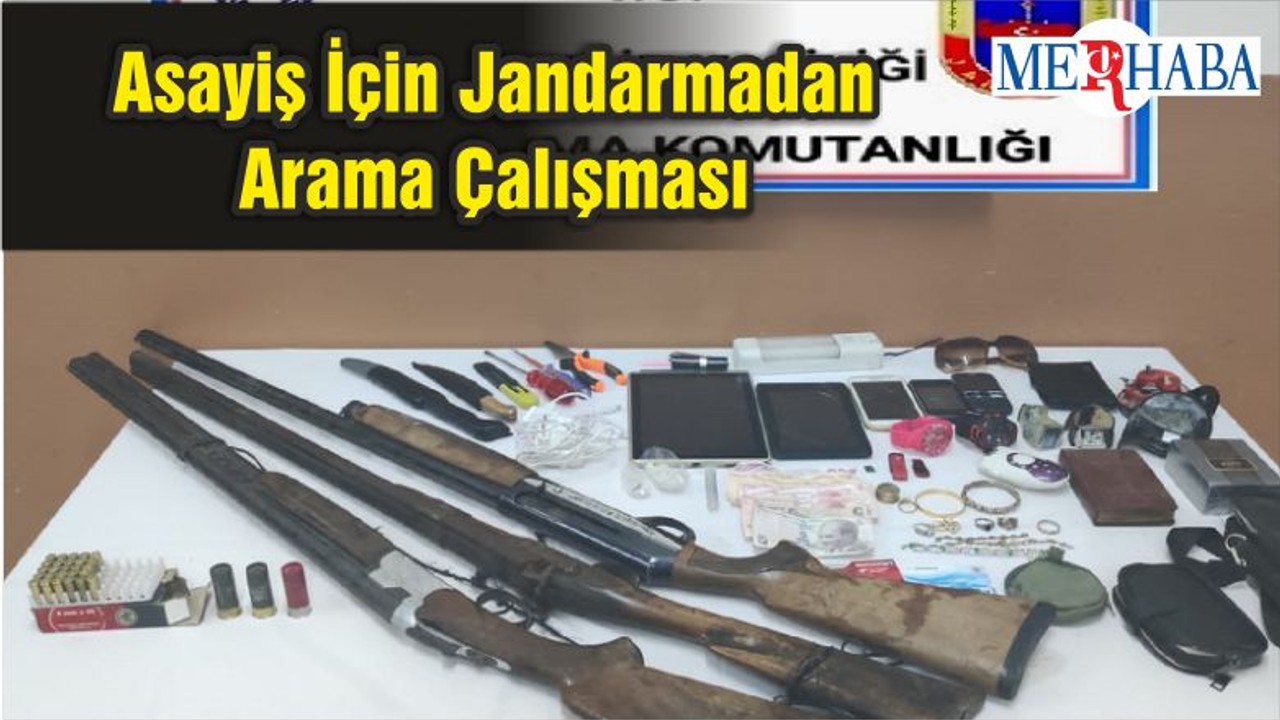 Asayiş İçin Jandarmadan Arama Çalışması