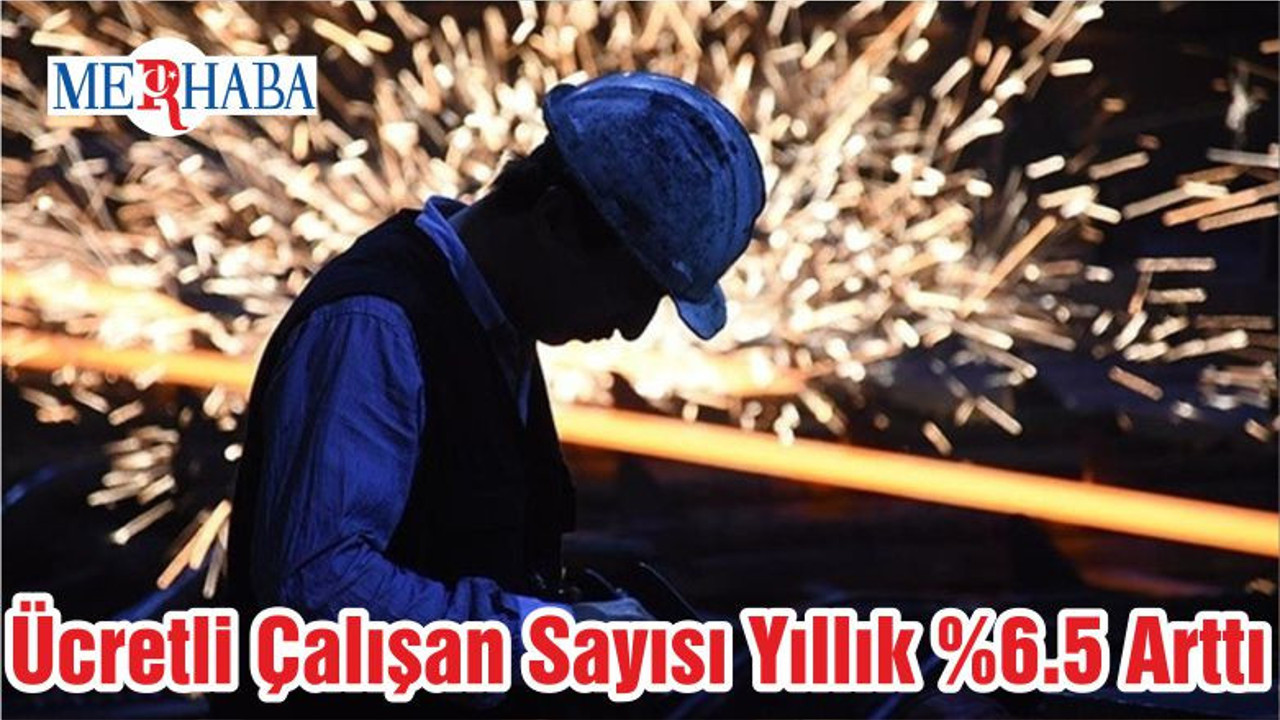 Ücretli Çalışan Sayısı Yıllık %6.5 Arttı