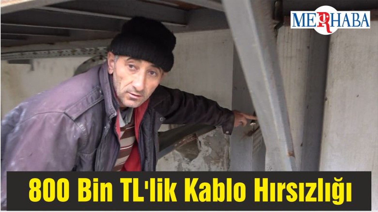 800 Bin TL'lik Kablo Hırsızlığı