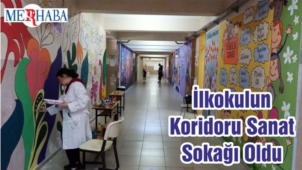 İlkokulun Koridoru Sanat Sokağı Oldu