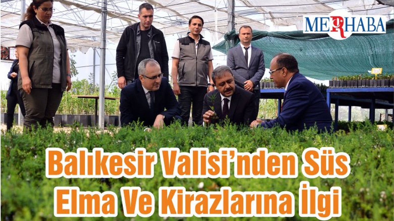 Balıkesir Valisi’nden Süs Elma Ve Kirazlarına İlgi