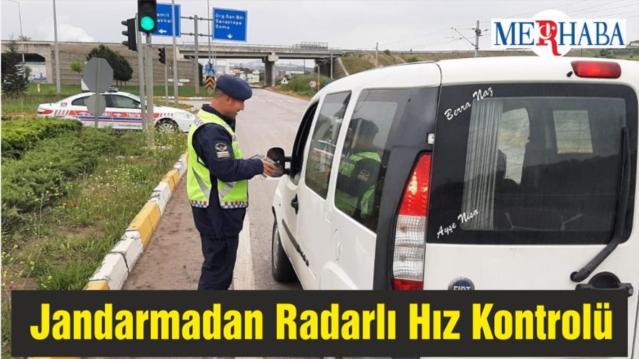 Balıkesir'de Jandarmadan Radarlı Hız Kontrolü
