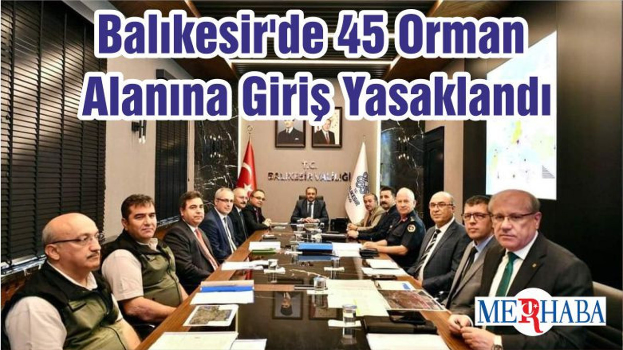 Balıkesir'de 45 Orman Alanına Giriş Yasaklandı