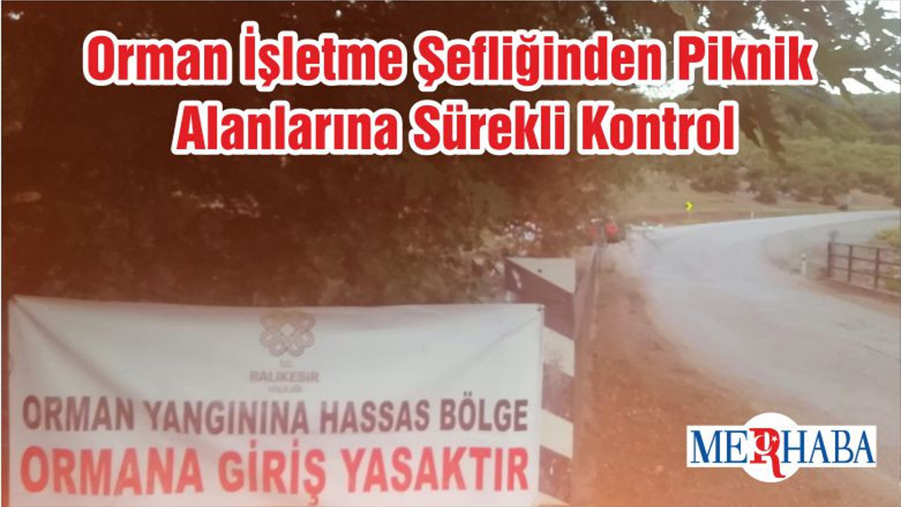 Orman İşletme Şefliğinden Piknik Alanlarına Sürekli Kontrol