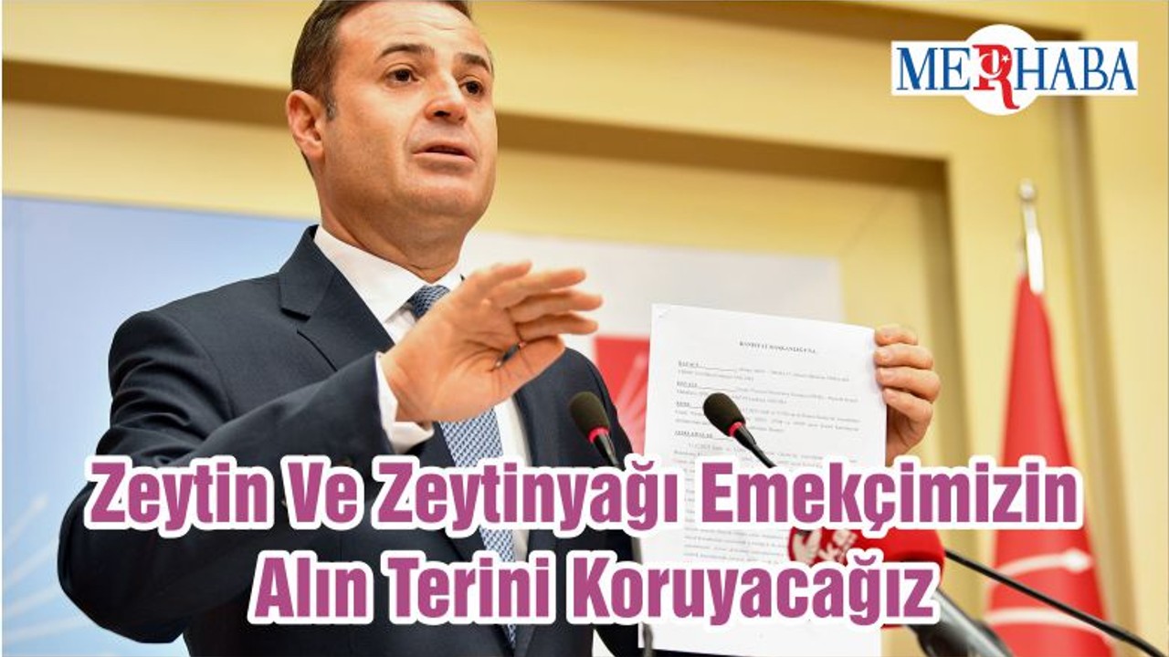 Zeytin Ve Zeytinyağı Emekçimizin Alın Terini Koruyacağız