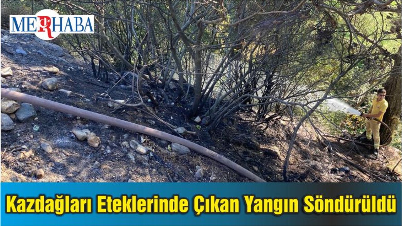 Kazdağları Eteklerinde Çıkan Yangın Söndürüldü