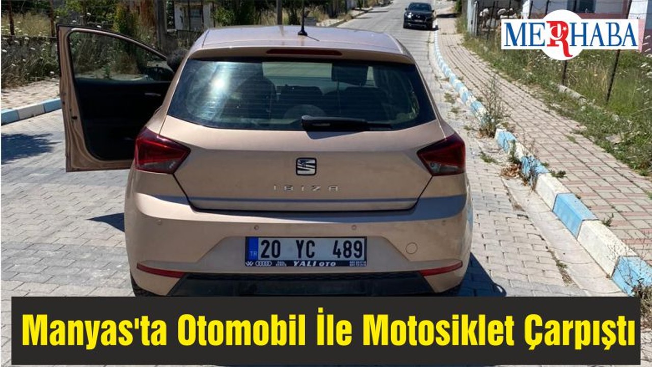 Manyas'ta Otomobil İle Motosiklet Çarpıştı