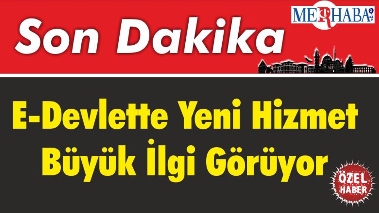 E-Devlette Yeni Hizmet Büyük İlgi Görüyor