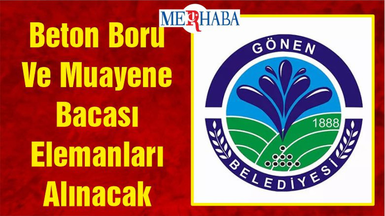 Beton Boru Ve Muayene Bacası Elemanları Alınacak