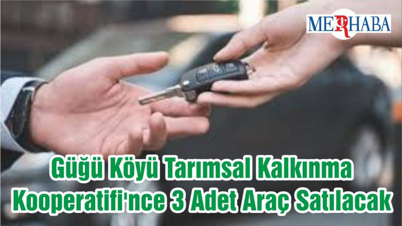 Güğü Köyü Tarımsal Kalkınma Kooperatifi'nce 3 Adet Araç Satılacak