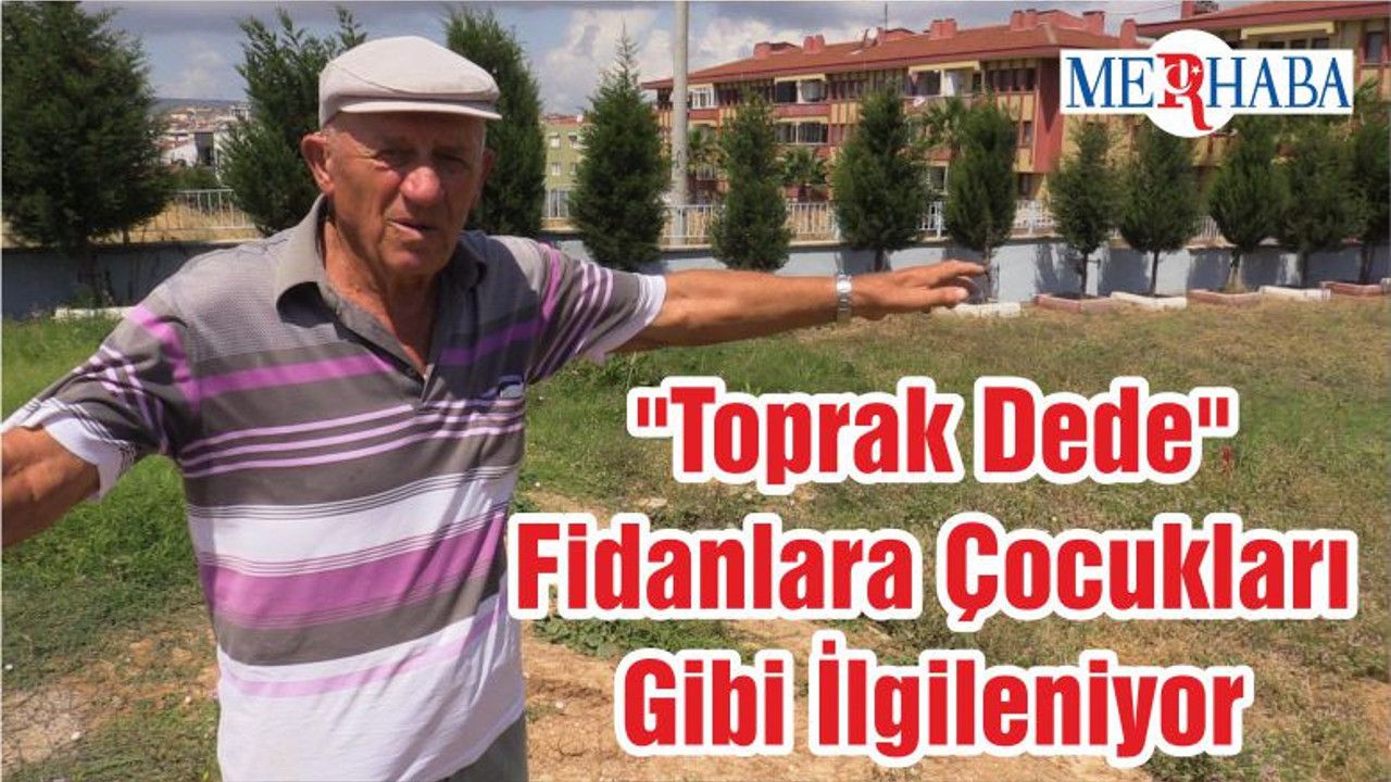"Toprak Dede" Fidanlara Çocukları Gibi İlgileniyor
