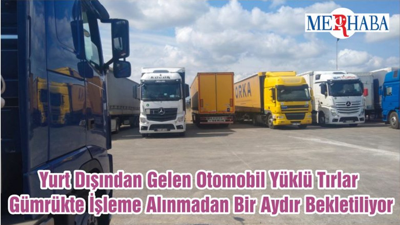 Yurt Dışından Gelen Otomobil Yüklü Tırlar Gümrükte İşleme Alınmadan Bir Aydır Bekletiliyor