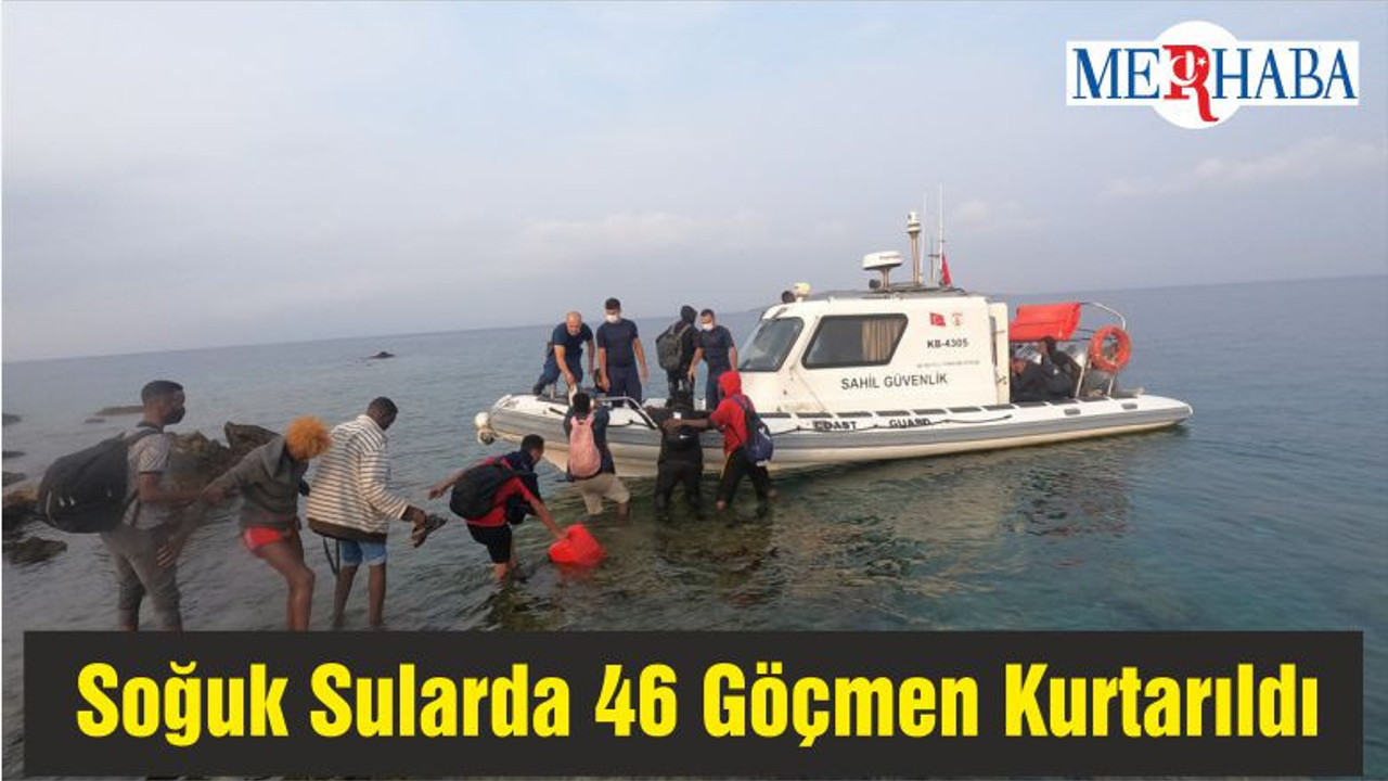 Soğuk Sularda 46 Göçmen Kurtarıldı