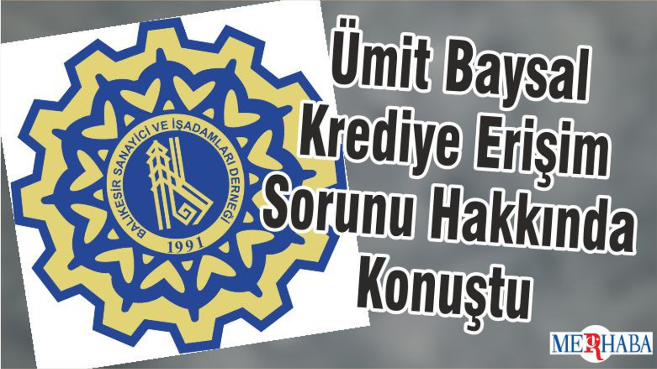 Ümit Baysal Krediye Erişim Sorunu Hakkında Konuştu