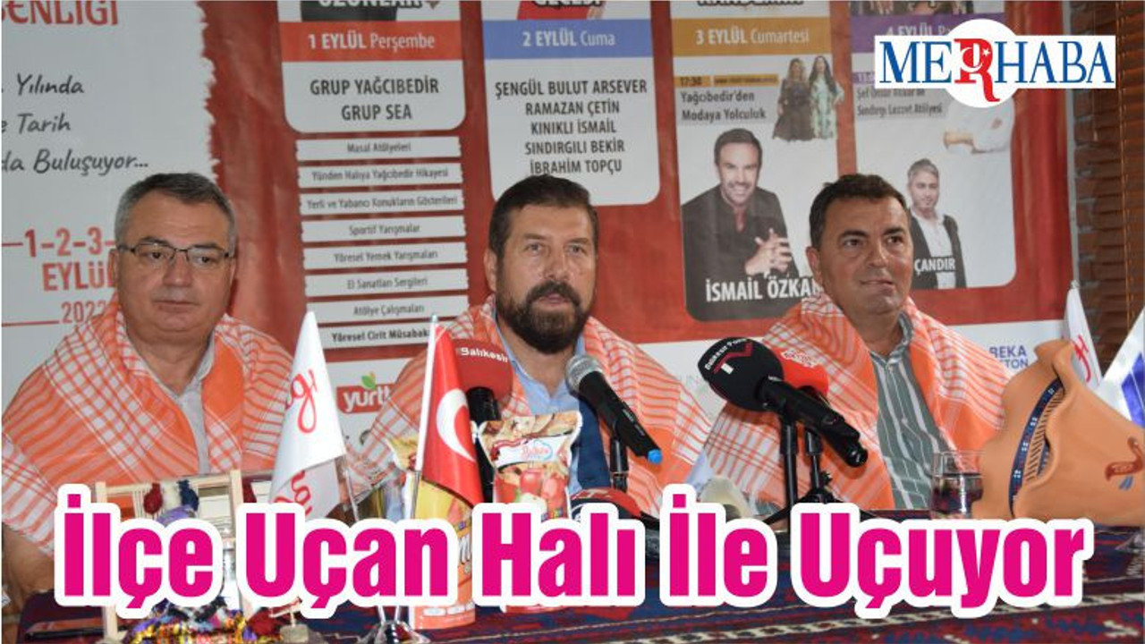 İlçe Uçan Hali İle Uçuyor