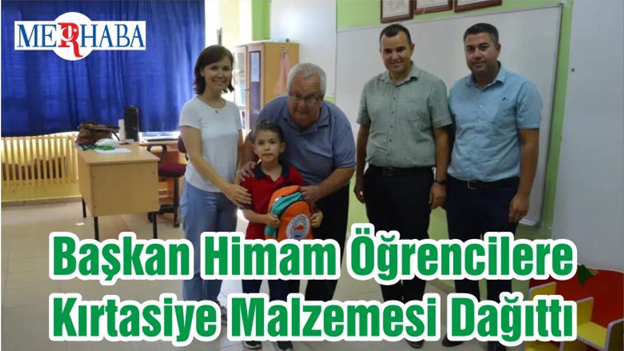 Başkan Himam Öğrencilere Kırtasiye Malzemesi Dağıttı