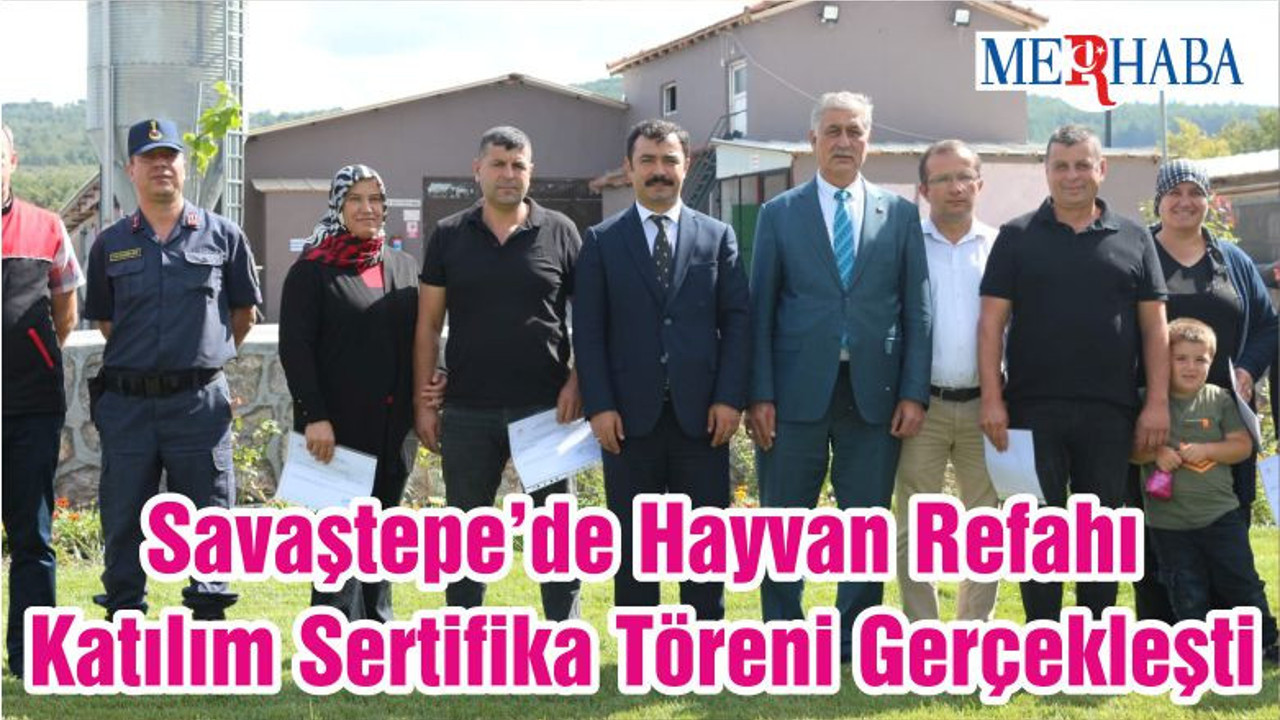 Savaştepe’de Hayvan Refahı Katılım Sertifika Töreni Gerçekleşti