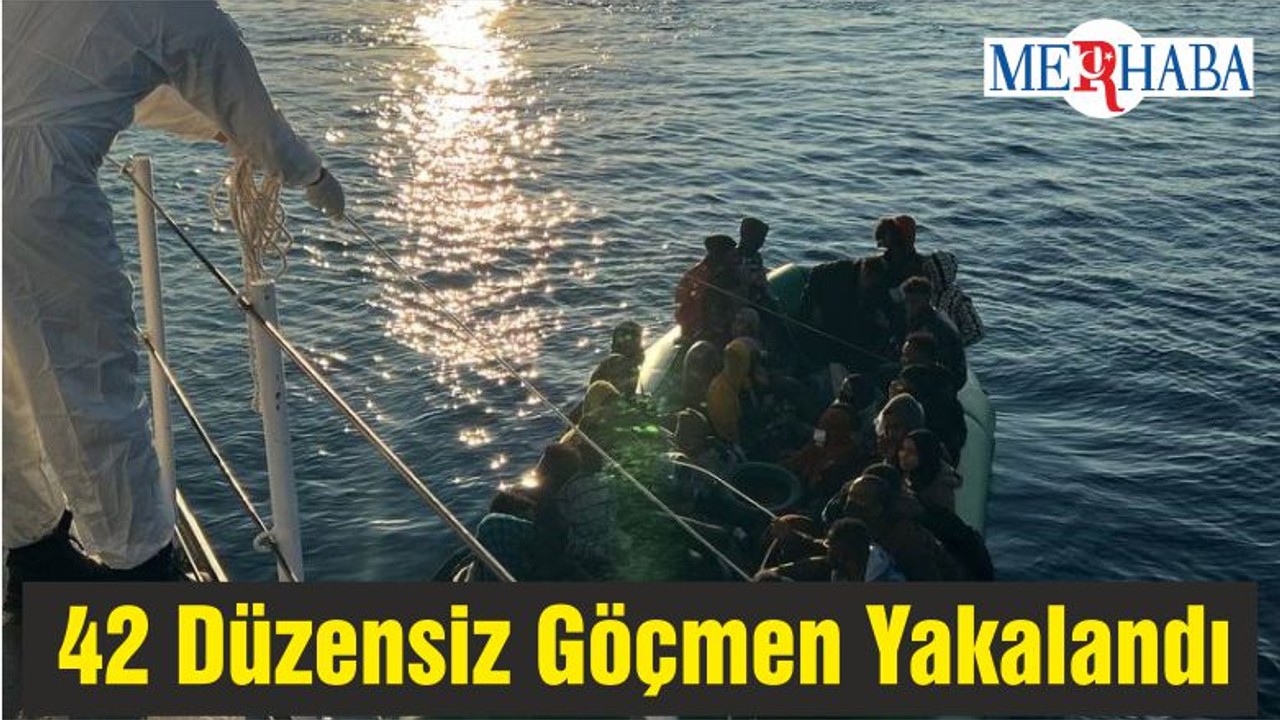 Ayvalık Açıklarında 42 Düzensiz Göçmen Yakalandı