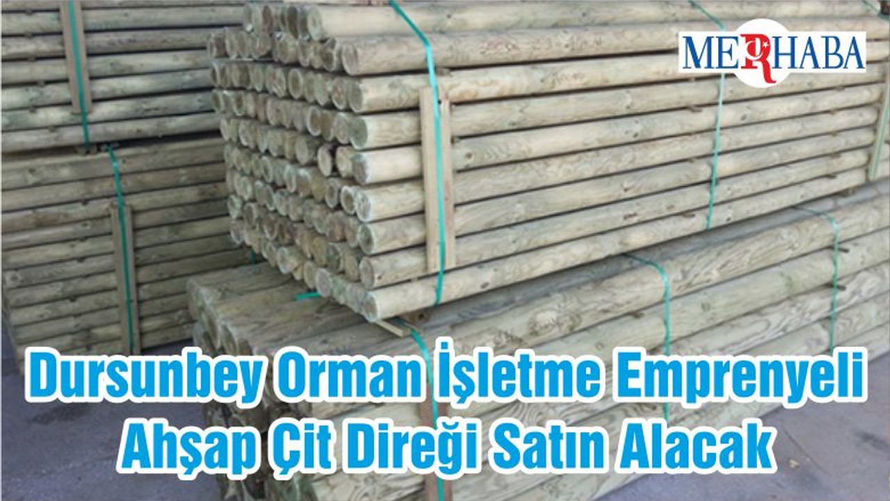 Dursunbey Orman İşletme Emprenyeli Ahşap Çit Direği Satın Alacak