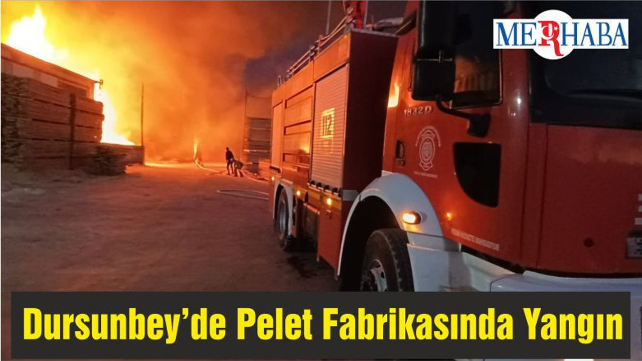 Dursunbey’de Pelet Fabrikasında Yangın