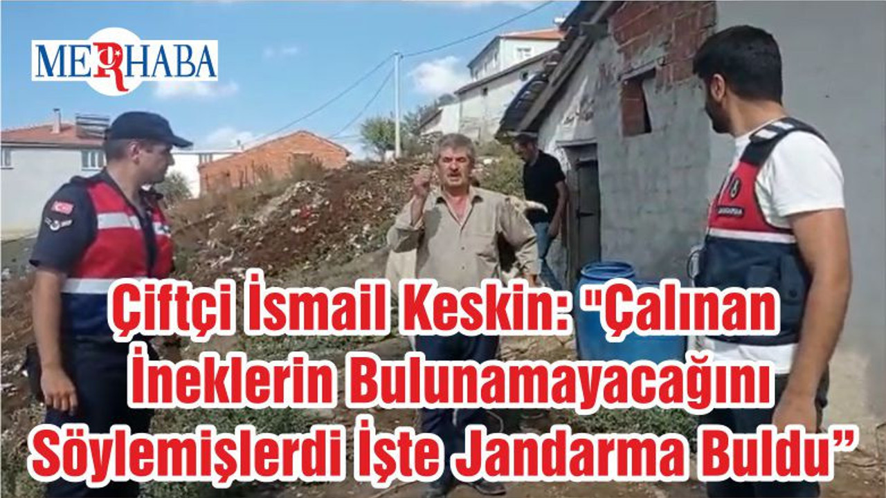 Çiftçi İsmail Keskin: "Çalınan İneklerin Bulunamayacağını Söylemişlerdi İşte Jandarma Buldu"