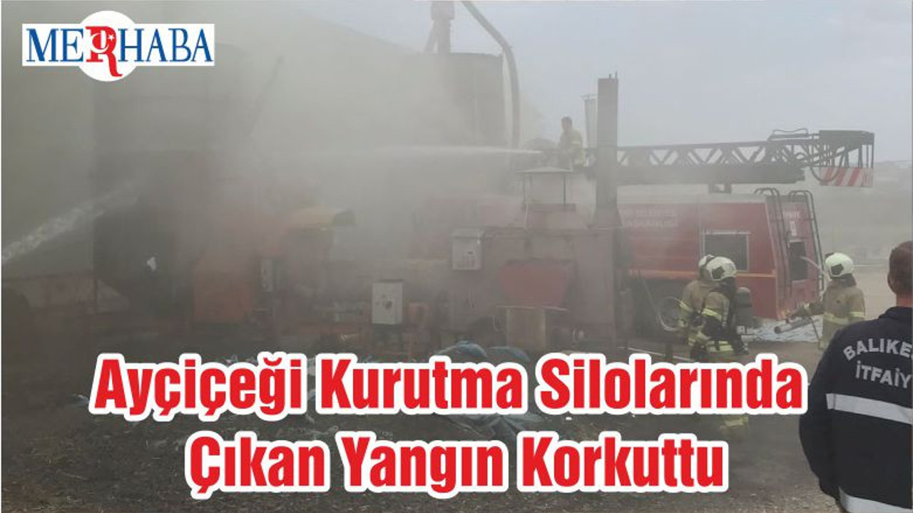 Ayçiçeği Kurutma Silolarında Çıkan Yangın Korkuttu