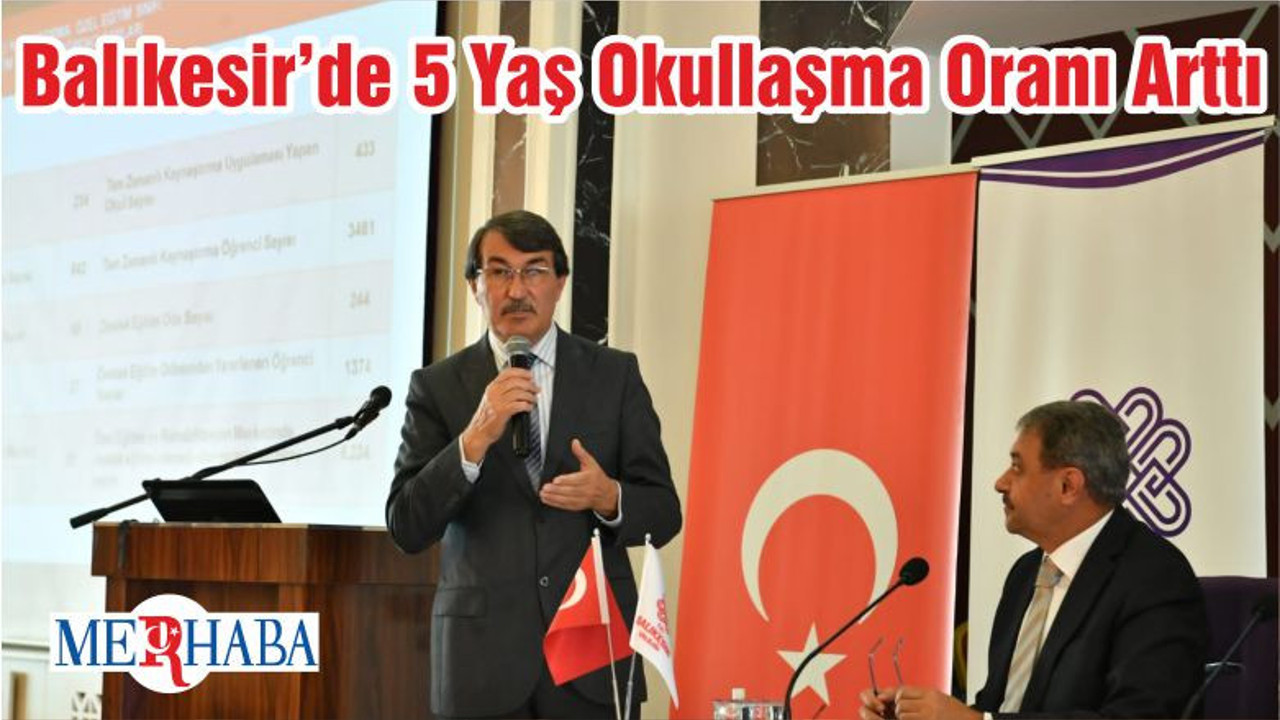 Balıkesir’de 5 Yaş Okullaşma Oranı Arttı