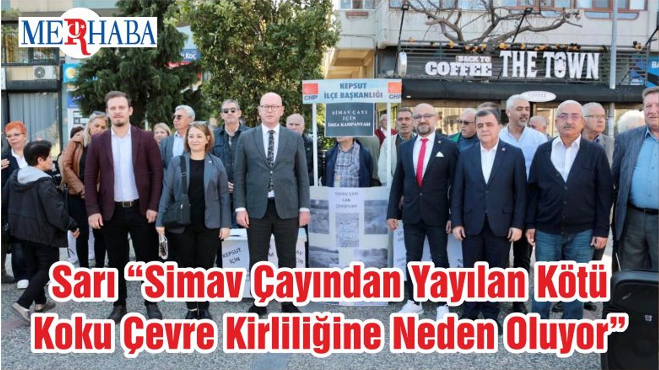 Sarı “Simav Çayından Yayılan Kötü Koku Çevre Kirliliğine Neden Oluyor”
