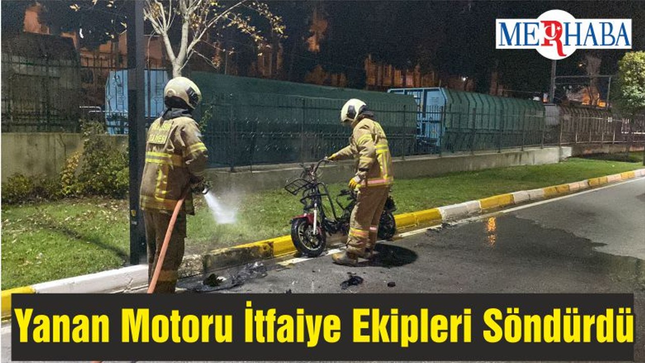 Balıkesir'de Yanan Motoru İtfaiye Ekipleri Söndürdü